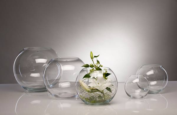Vaso a sfera in vetro Sandra Rich - 3 misure, shop online vasi
