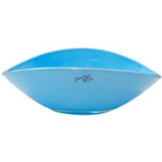 Ciotola / vaso in vetro azzurro a barchetta Sandra Rich